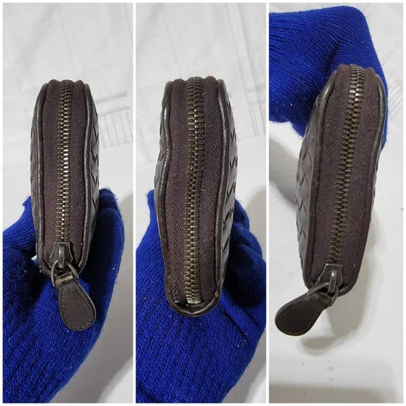 Authentic Bottega Veneta Intrecciato Leather Zip Around Continental Wall… - Picture 5 of 13